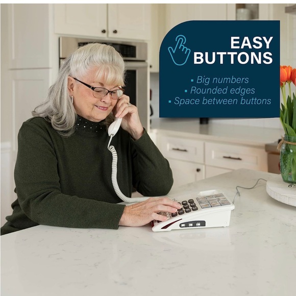 Amplified Big Button Landline Phone For Seniors - Picture 3 of 10